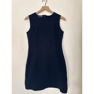 Lafayette 148 New York Sleeveless Wool Sheath Dress - Blue, 8